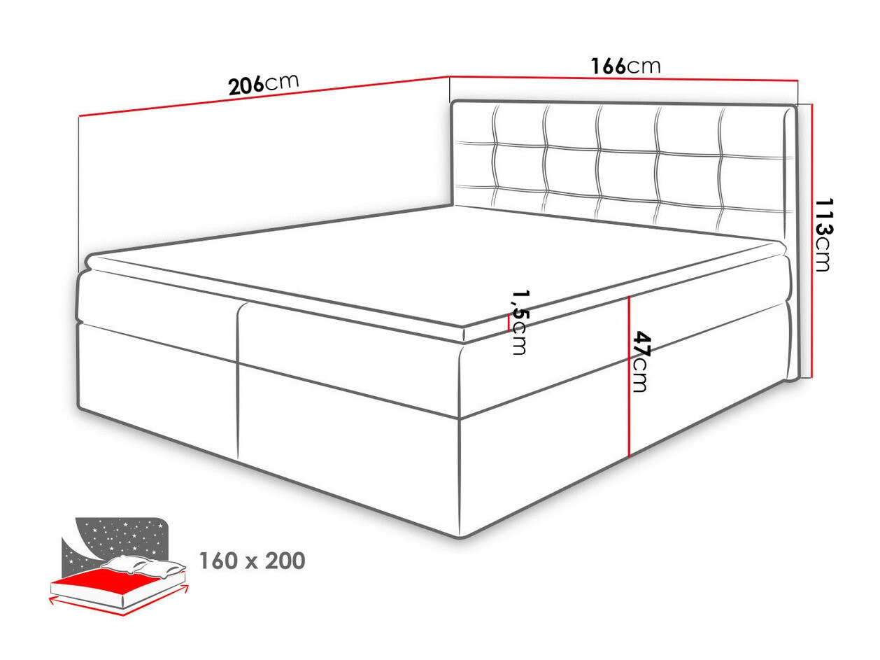 Continental bed Comfivo Gaudens (Muna 10)