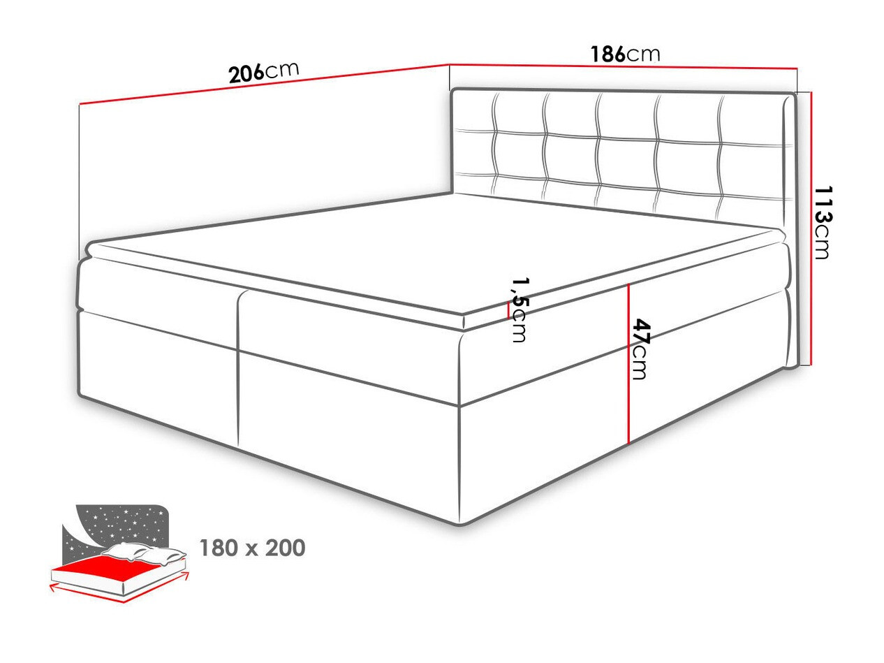 Continental bed Comfivo Gaudens (Muna 10)