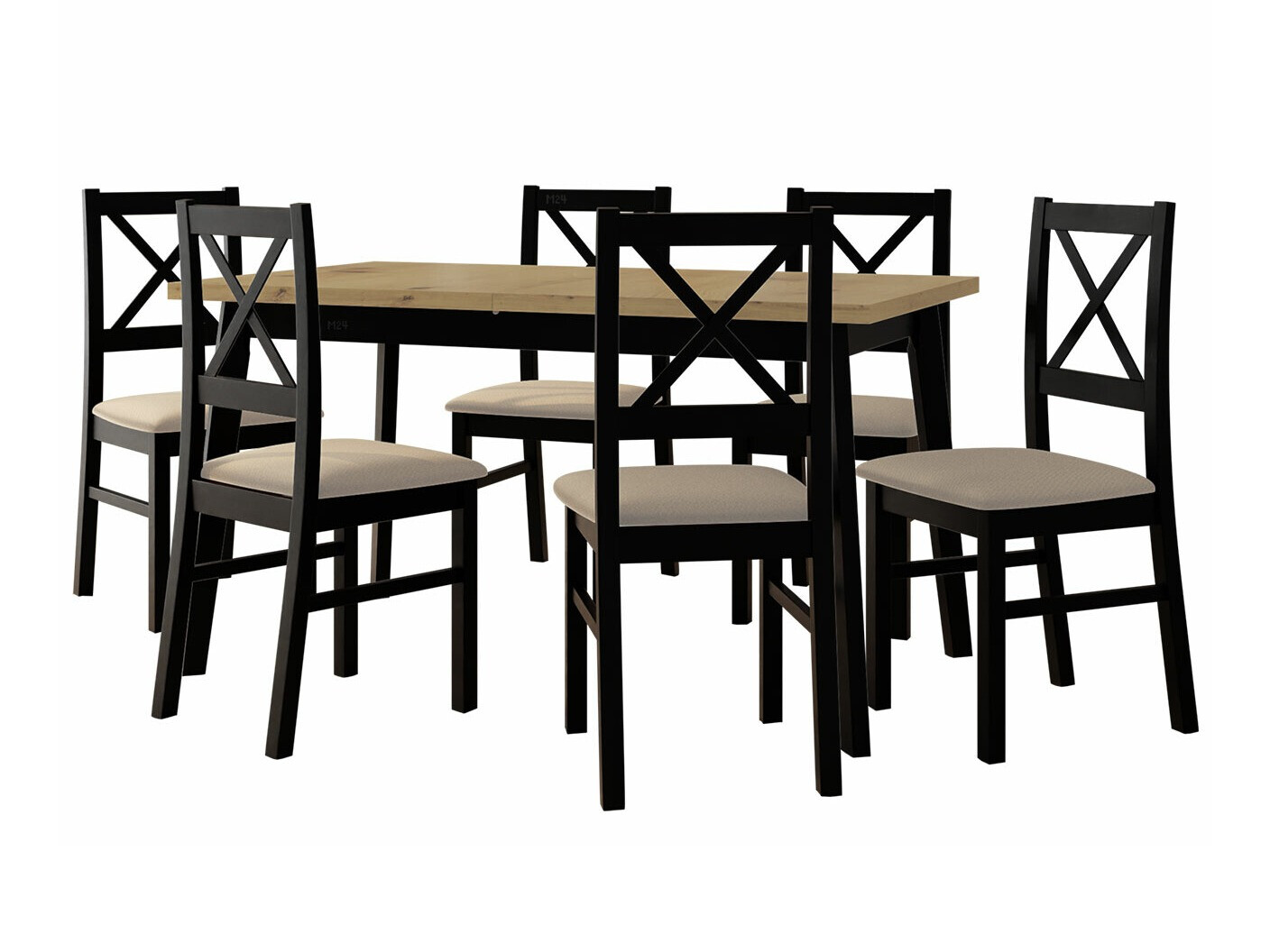 Dining set Victorville 295 (Artisan oak + Black)