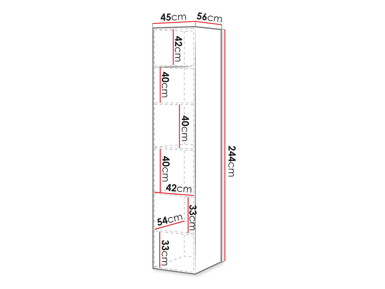 Bookcase Dicto II (Black)