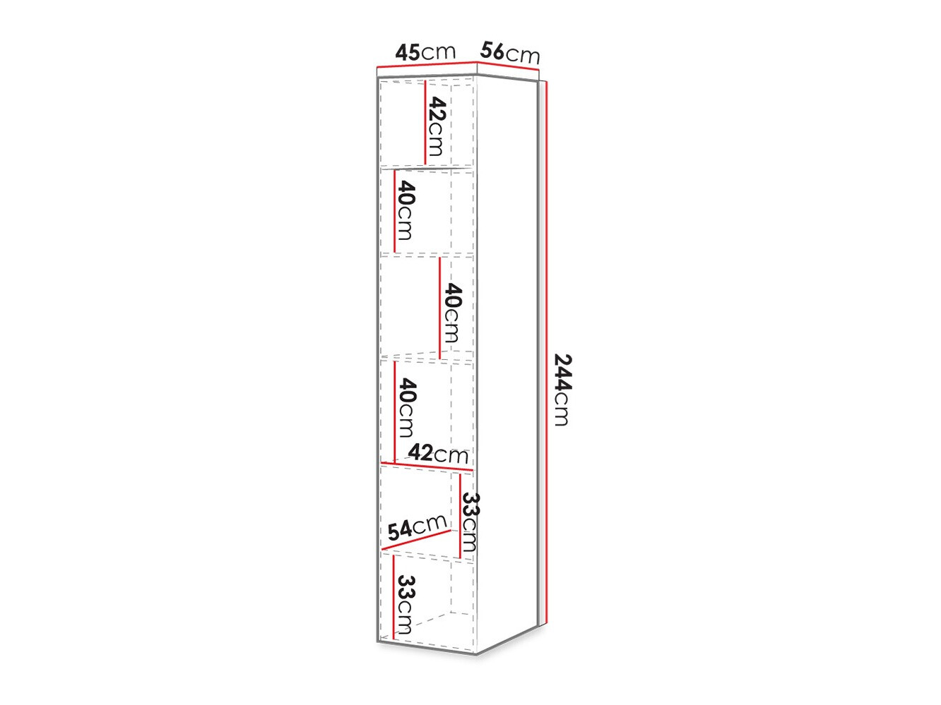 Bookcase Dicto II (White)