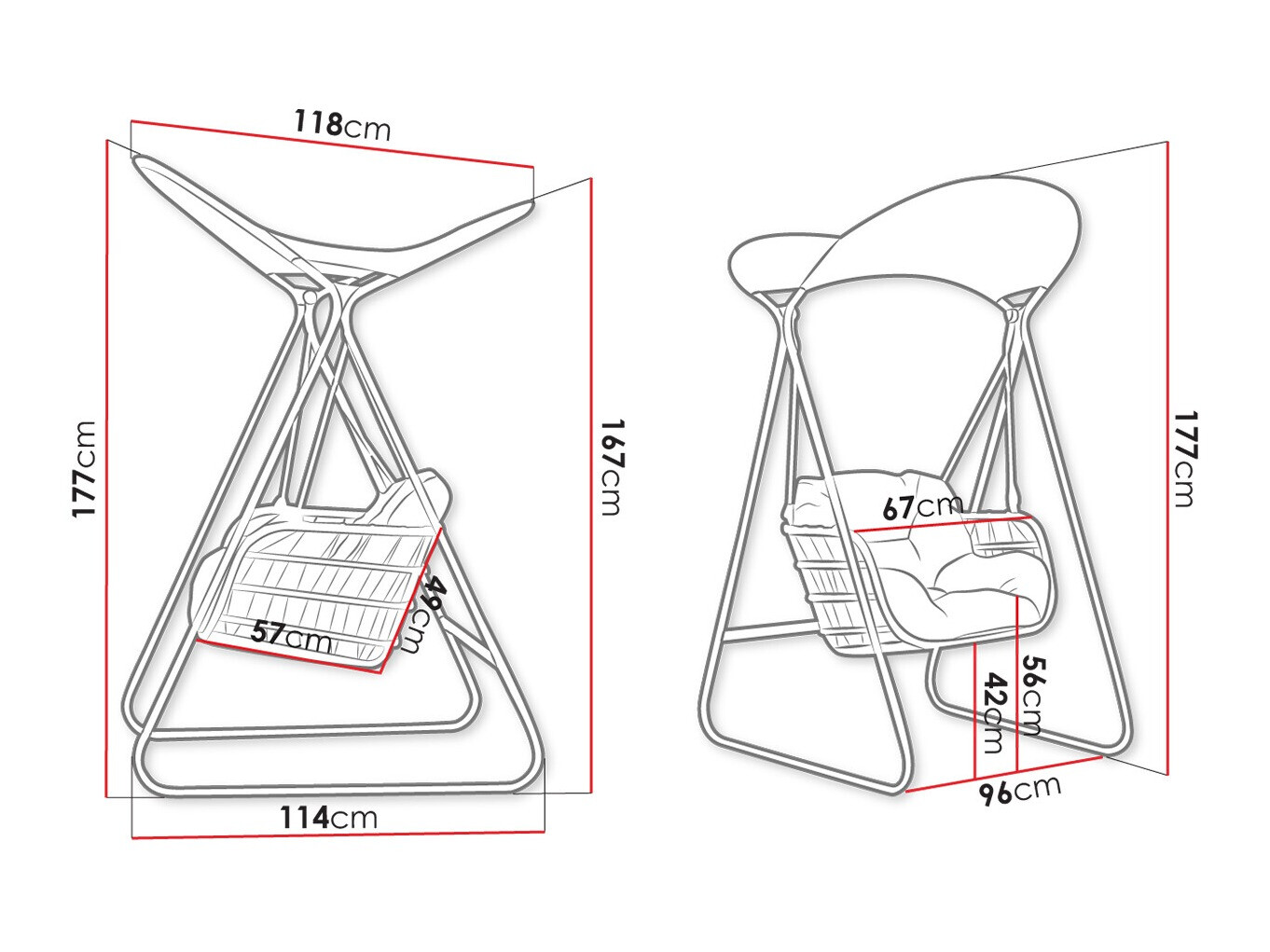 Hanging chair Comfivo Liberaler