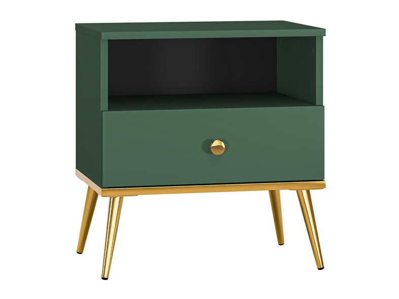 Bedside table Flonovu 105 (Dark green + Golden)
