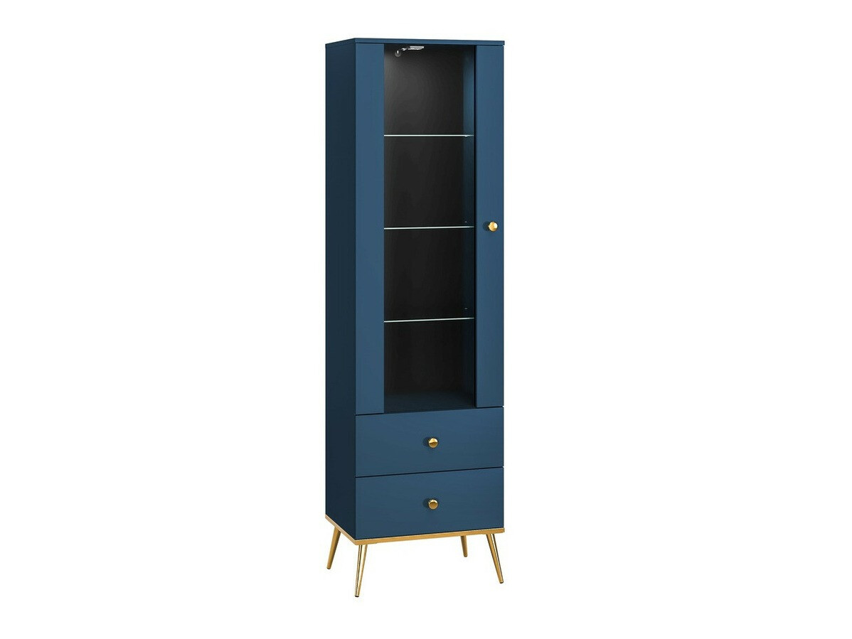 Bookcase Flonovu 100 (Dark blue + Golden)