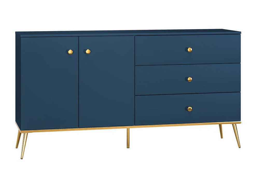 Chest of drawers Flonovu 102 (Dark blue + Golden)