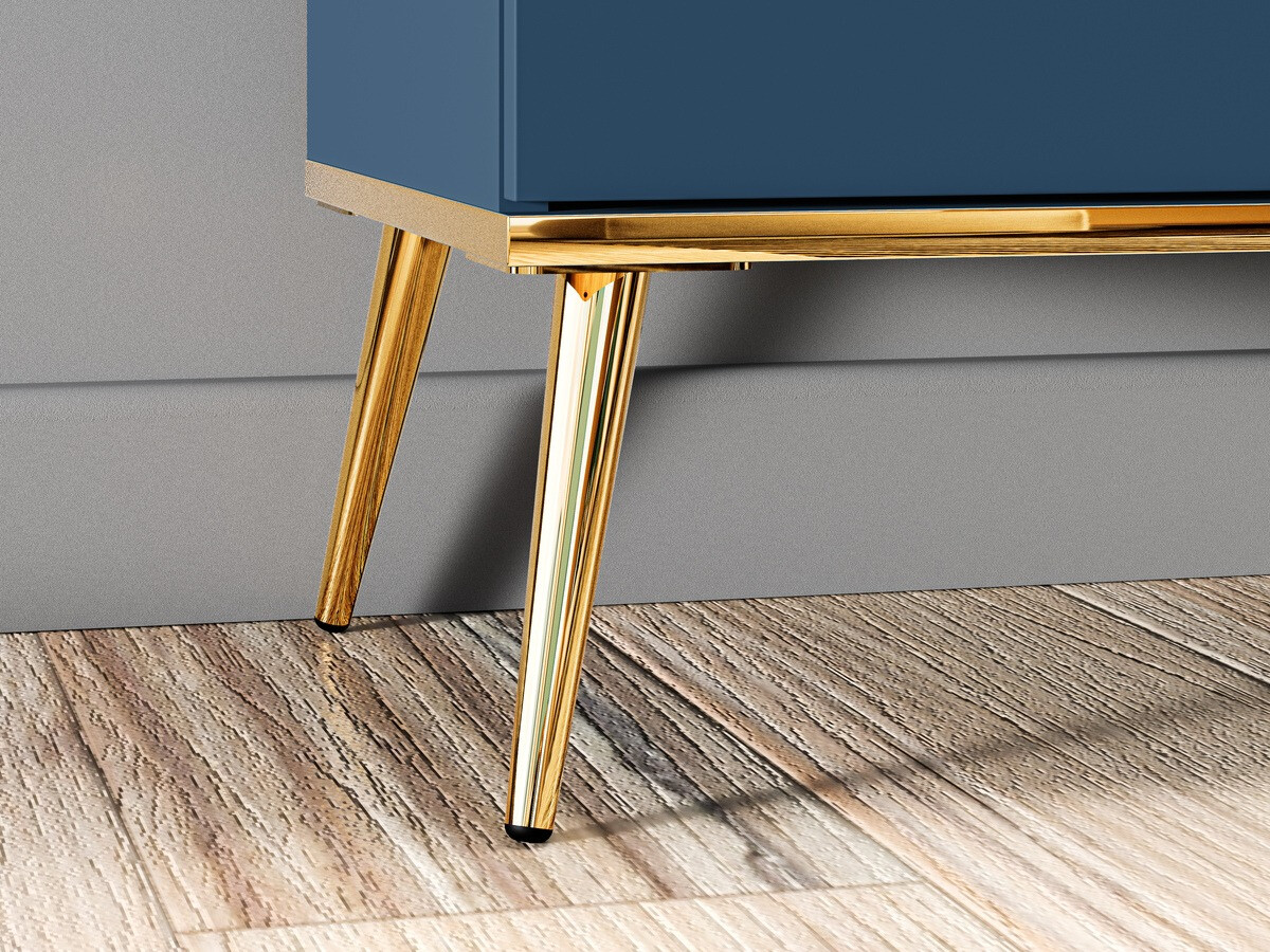 Chest of drawers Flonovu 102 (Dark blue + Golden)