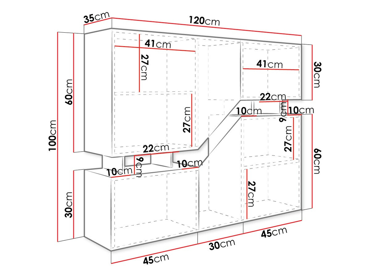 Sideboard Comfivo Daldune (Wotan Oak + Anthracite)
