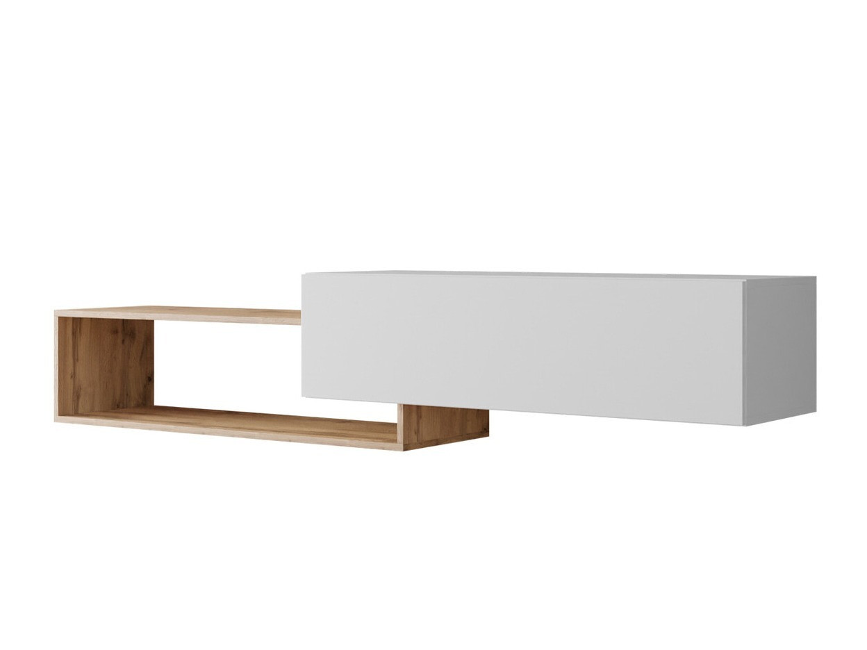 TV stand Utica 117 (White + Wotan Oak)