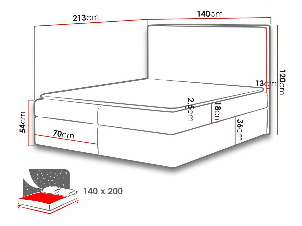 Continental bed Butyrum (Muna 02)