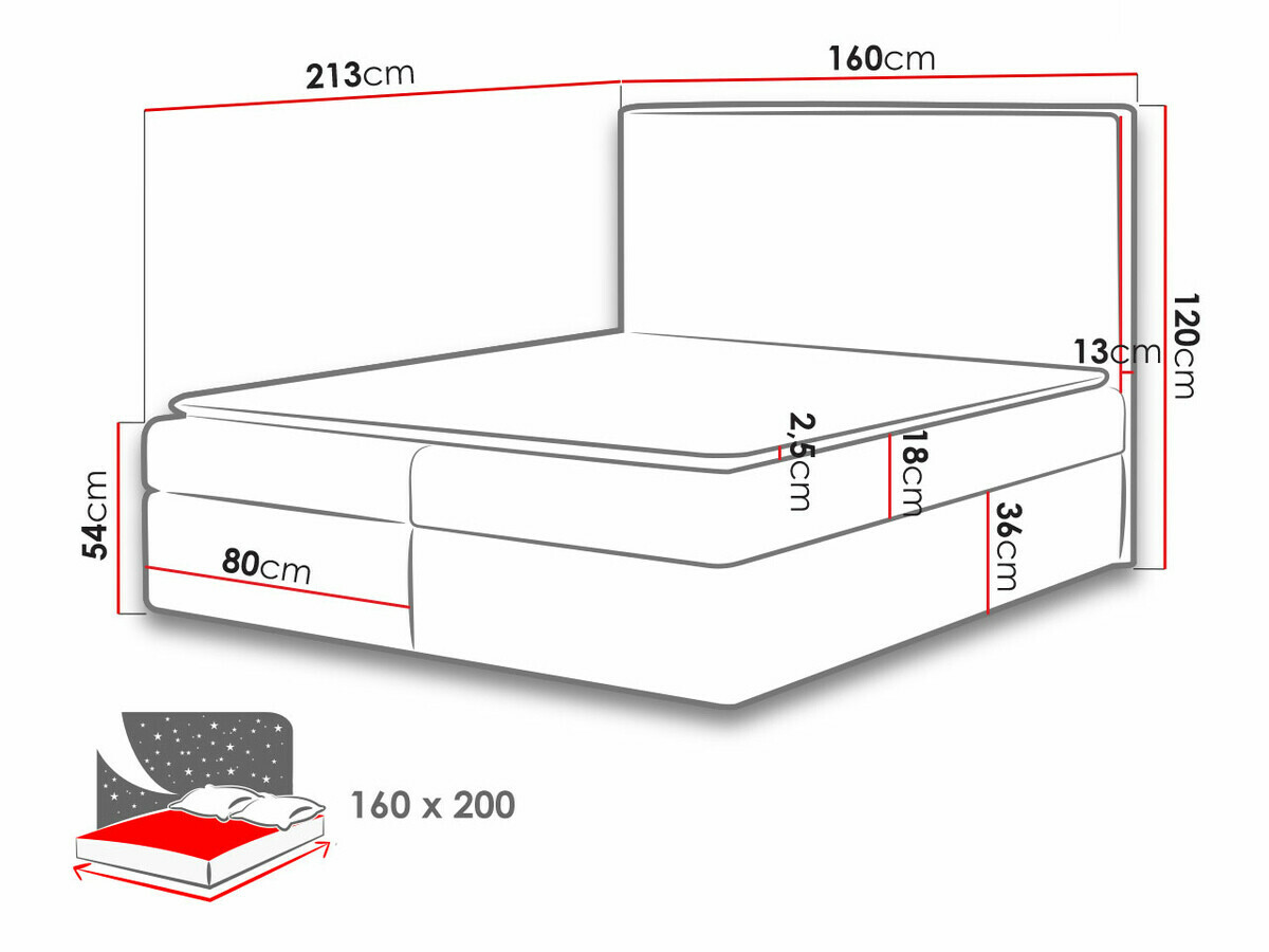 Continental bed Butyrum (Muna 08)