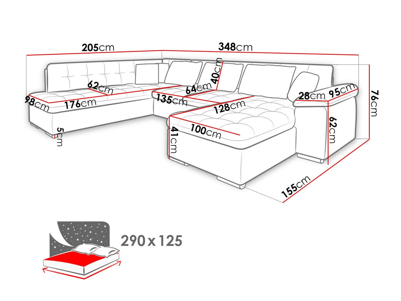 Corner sofa Comfivo Gemma VI (Horton 204.10)