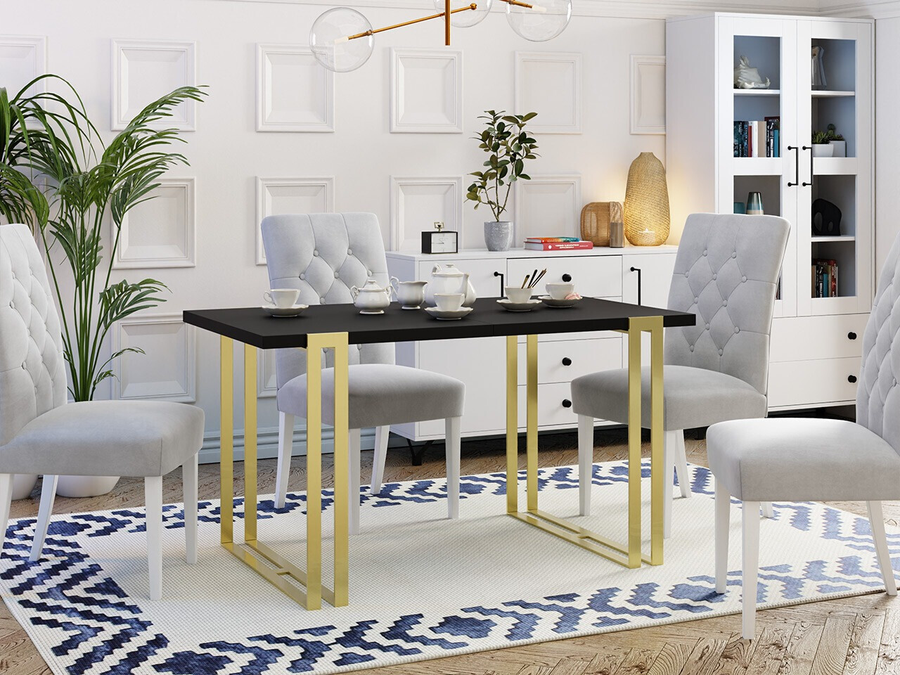 Table Comfivo Sors (Black + Golden)