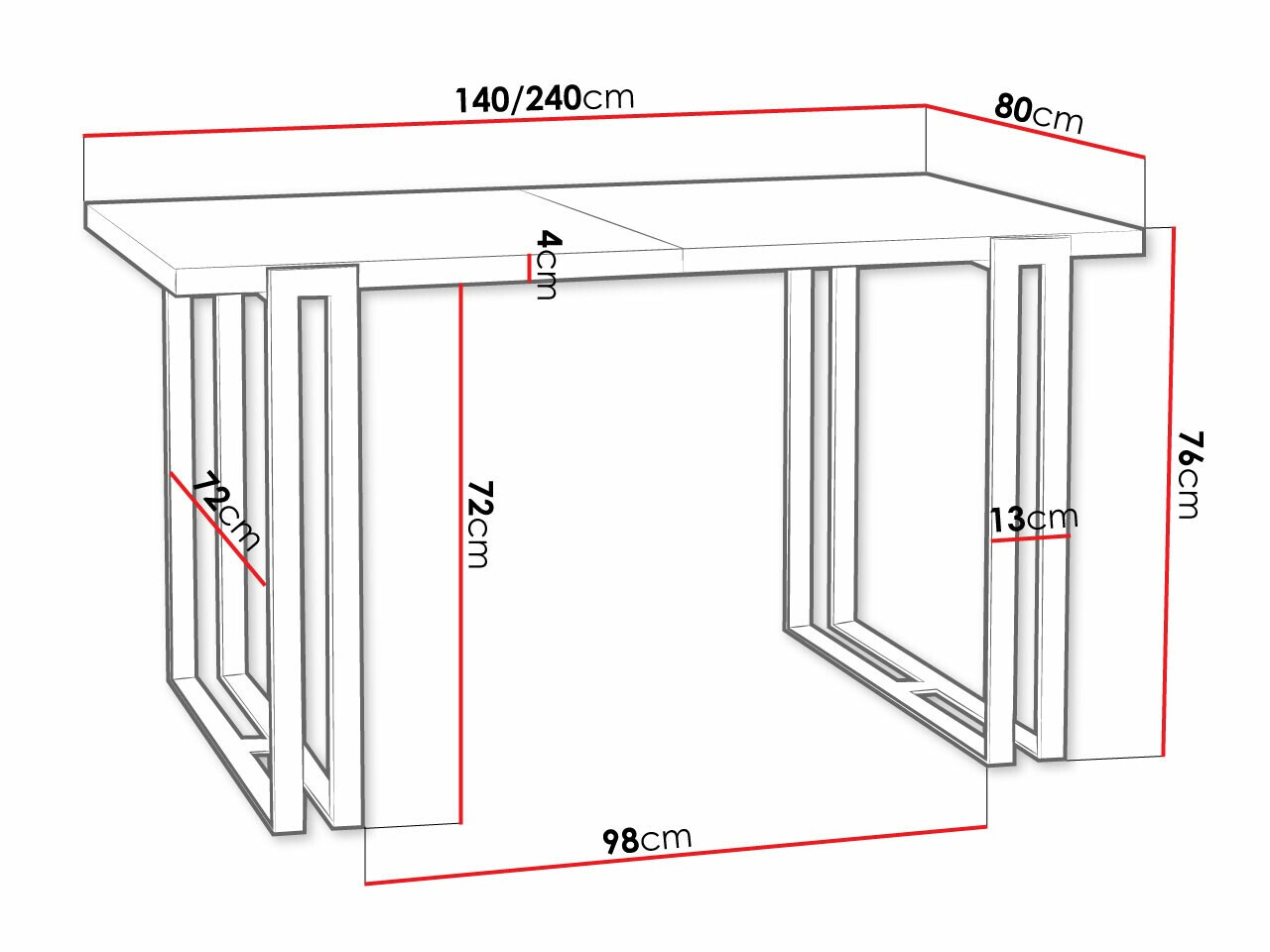 Table Comfivo Sors (Black)