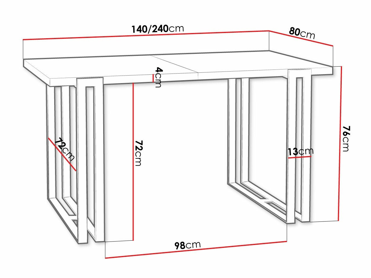 Table Comfivo Sors (Brown + Black)