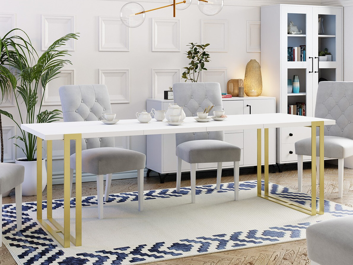 Table Comfivo Sors (White + Golden)