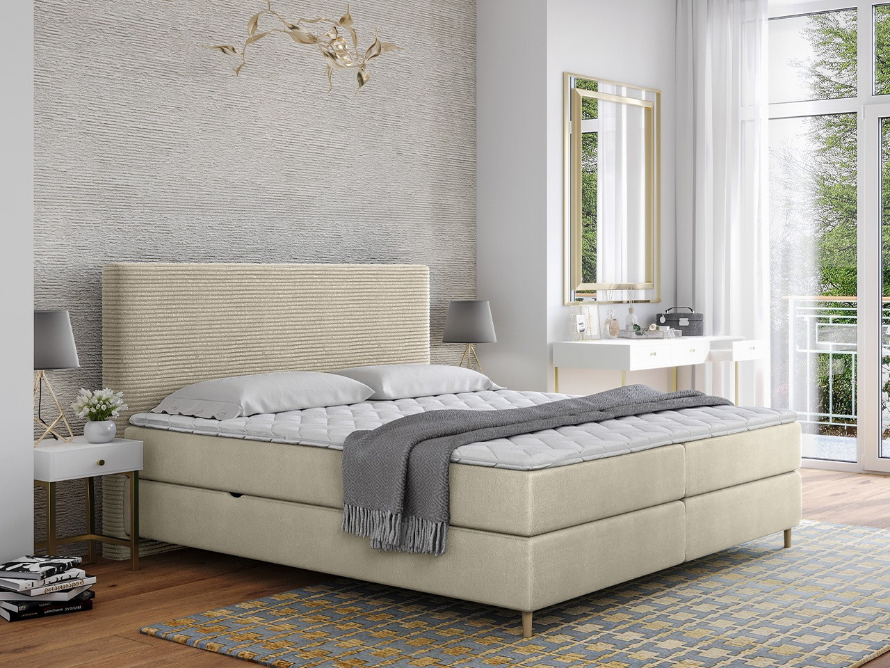 Continental bed ComfiDream Miraara (Poso 100 + Paros 01)