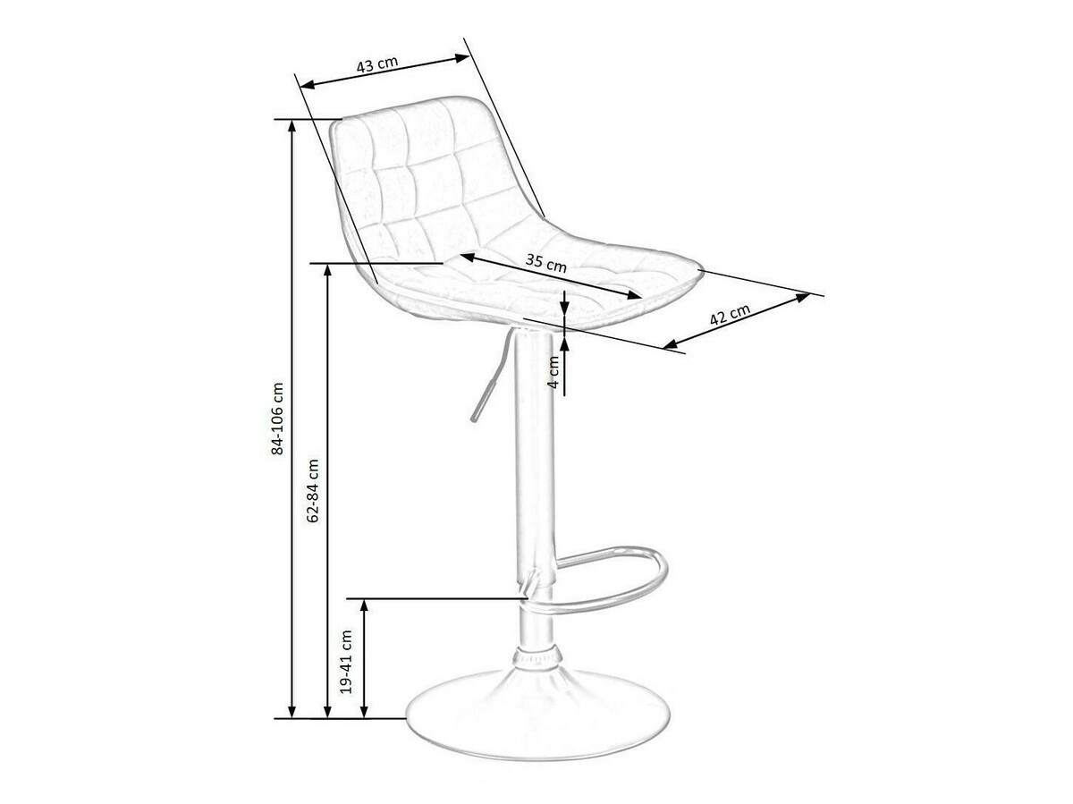Counter stool Houston 964 (Black)