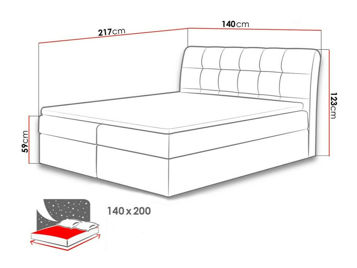Continental bed Campania (Soft 029)