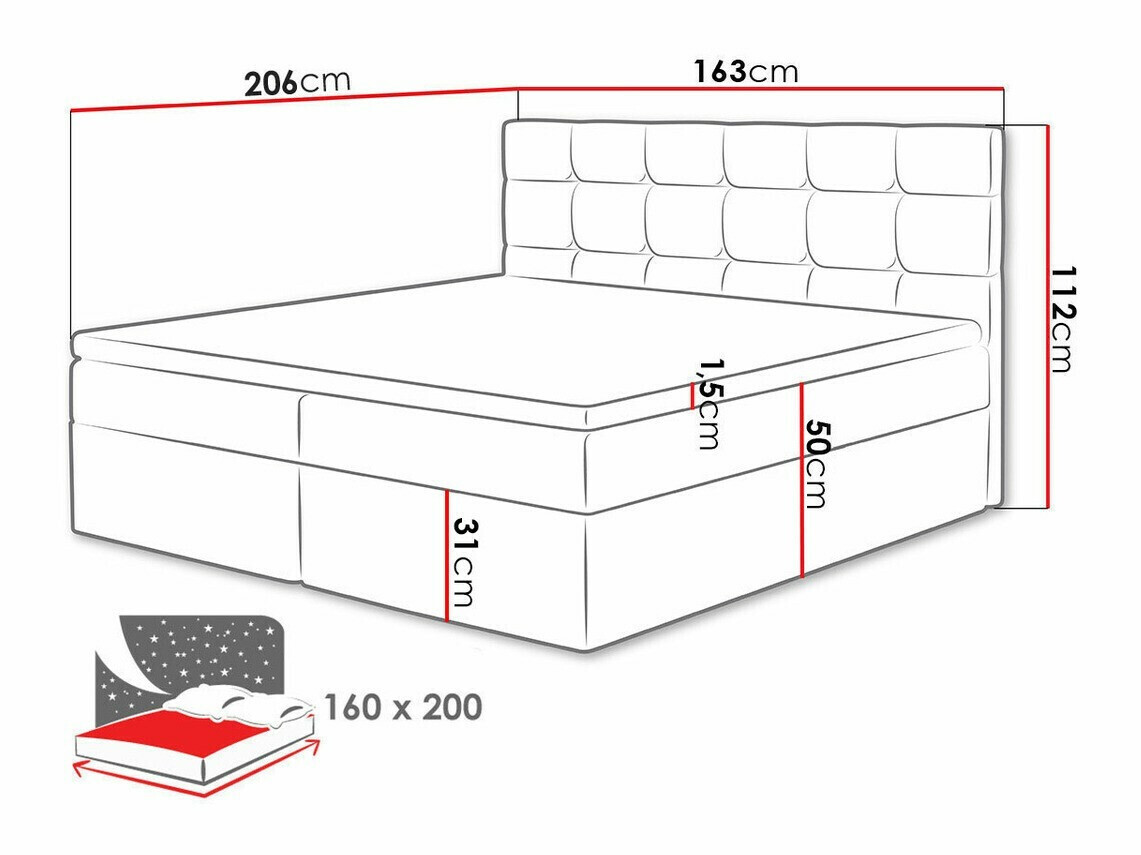 Continental bed Comfivo Osculum I (Polo 894)