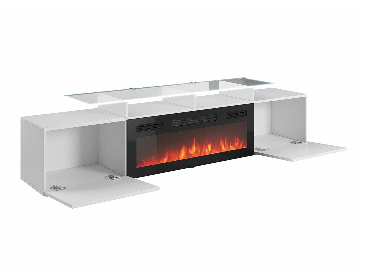 TV stand Numerus (Black + Glossy black)