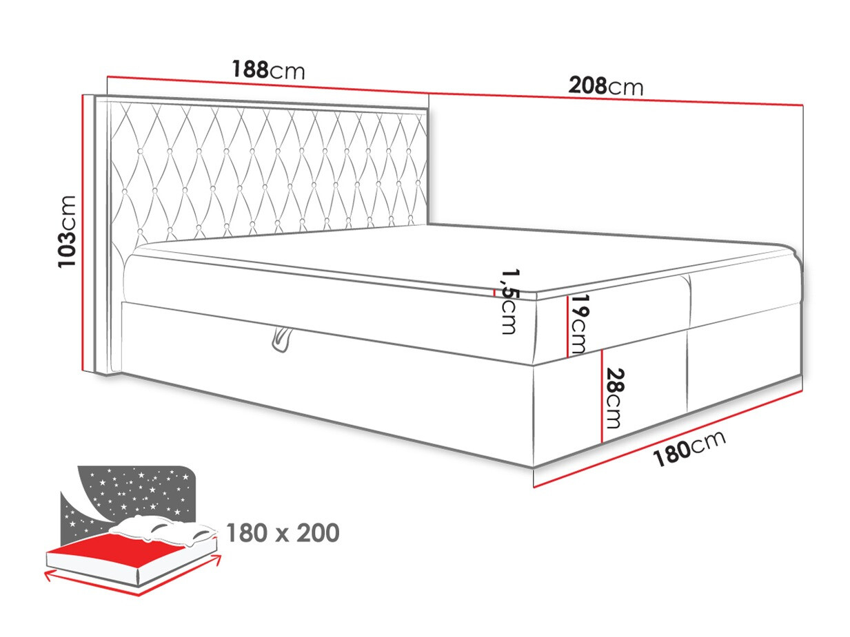Continental bed Navis II (Twist 23)