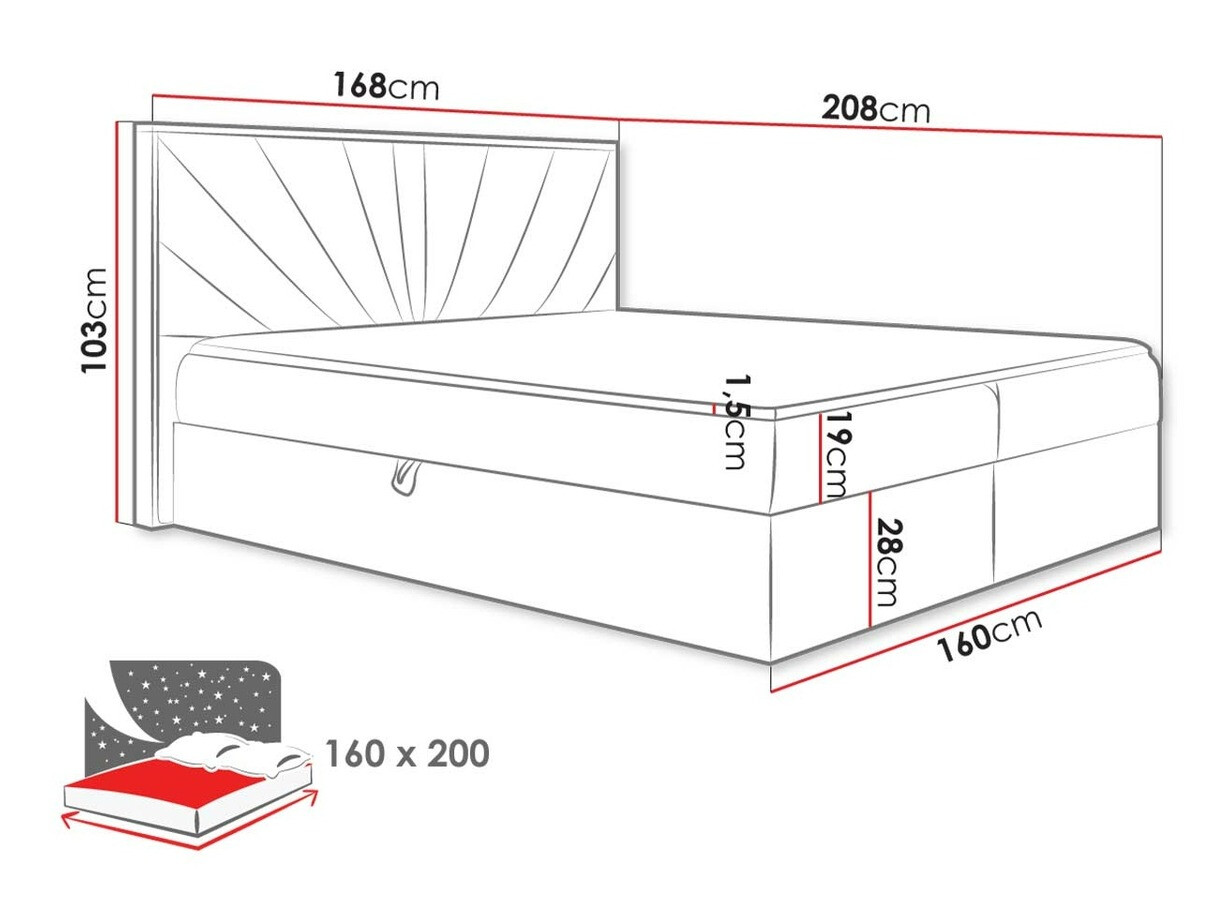 Continental bed Navis (Faro 16)