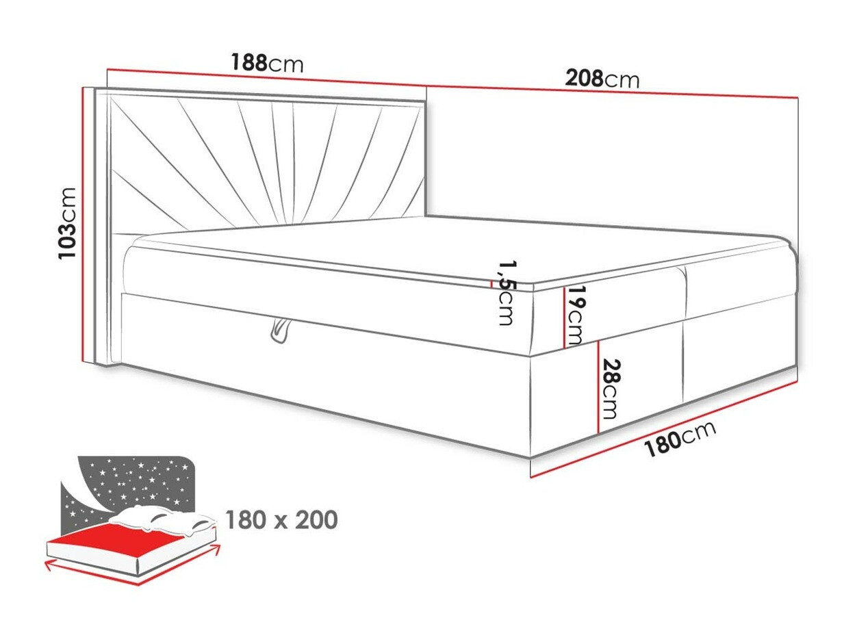 Continental bed Navis (Faro 16)