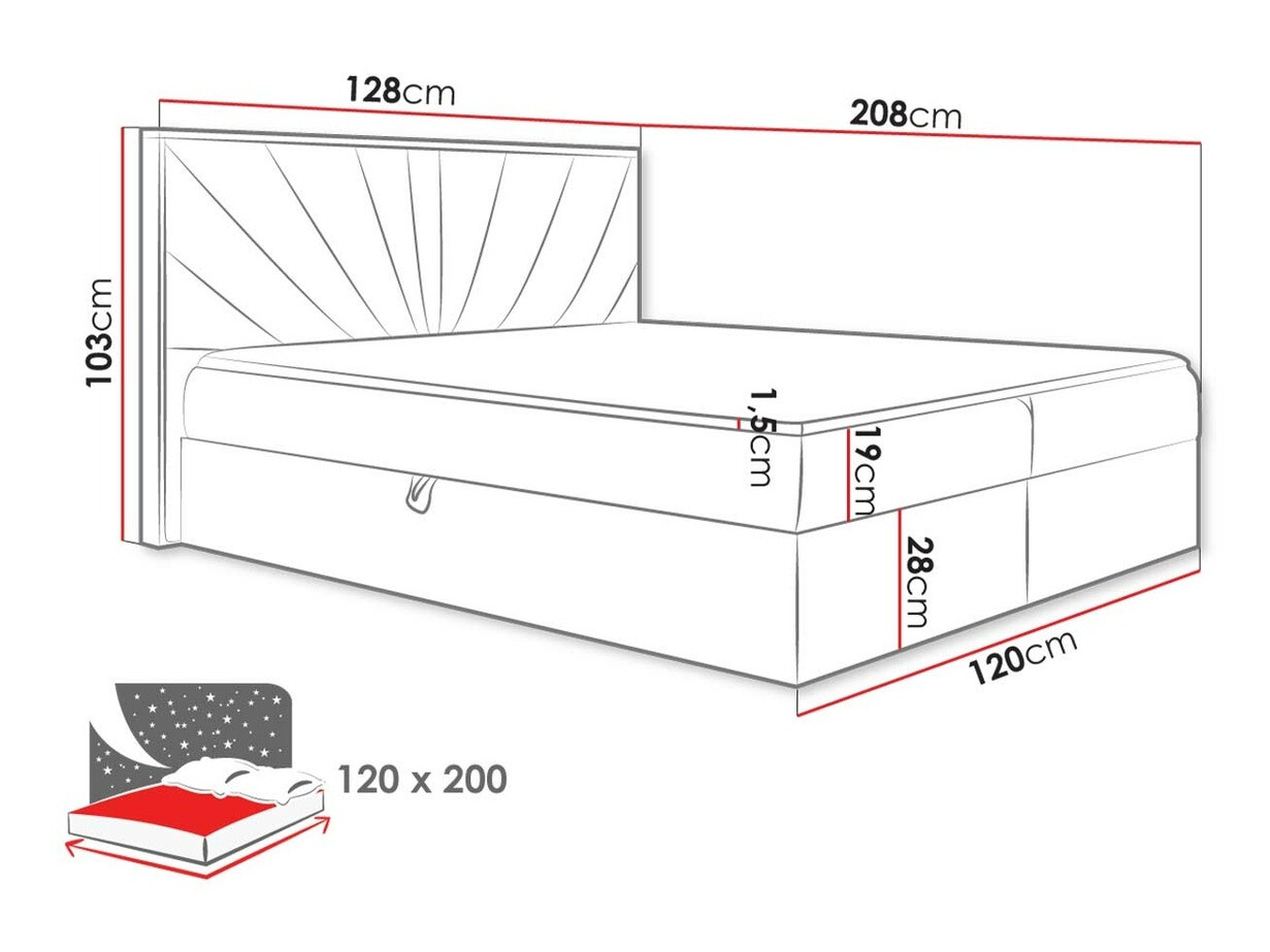 Continental bed Navis (Faro 20)