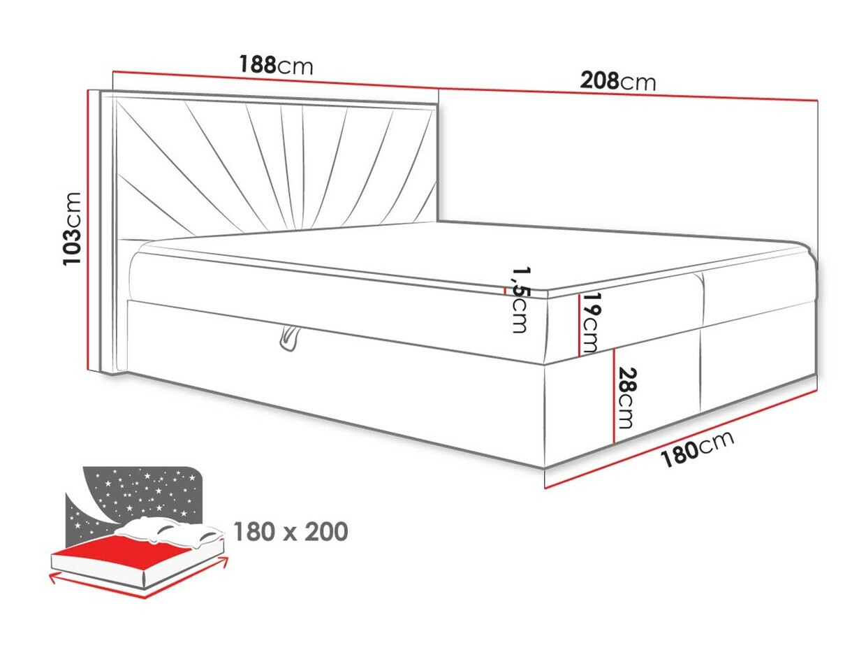 Continental bed Navis (Faro 20)