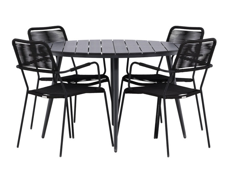 Table and chairs set Dallas 3924 (Black)