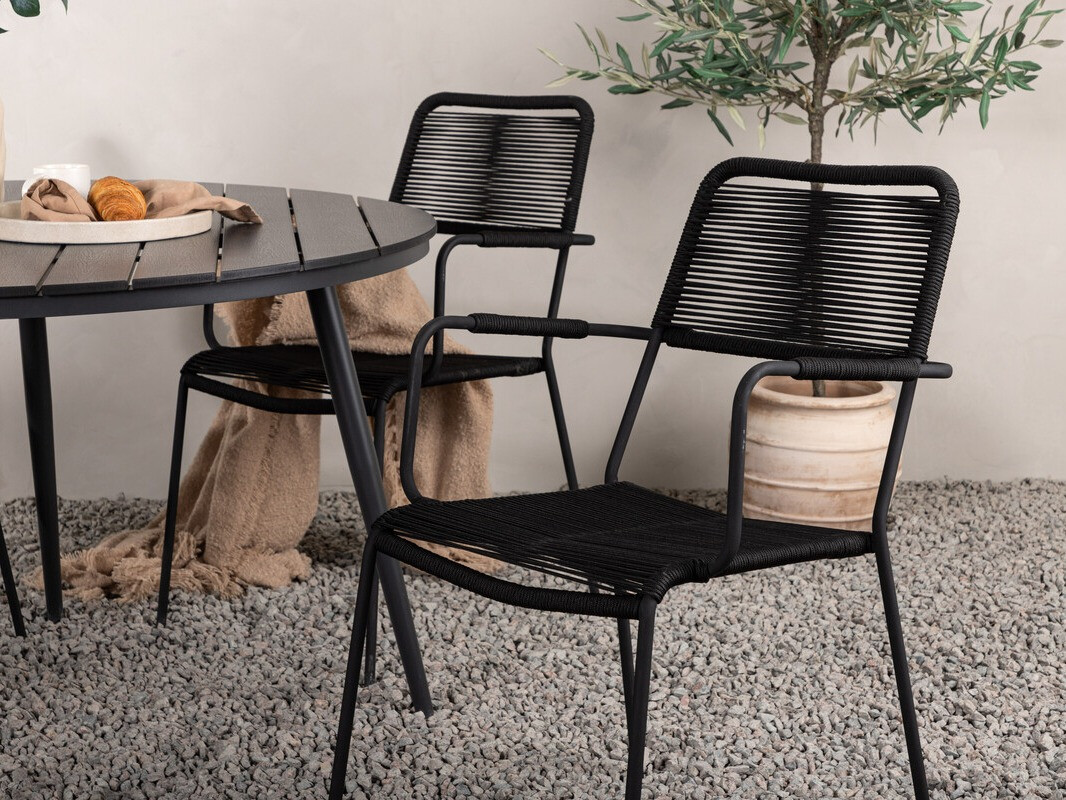 Table and chairs set Dallas 3924 (Black)