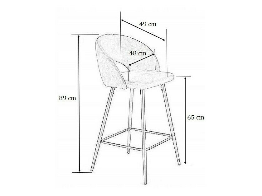 Counter stool Houston 881 (Beige + Black)