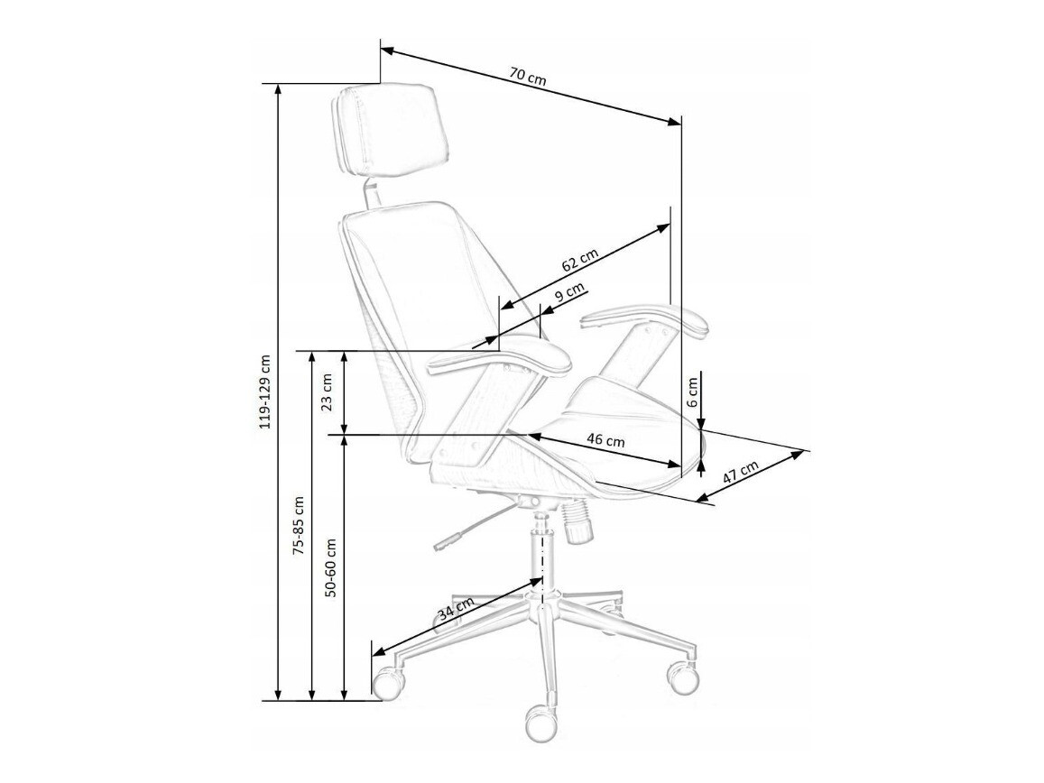 Office chair Houston 1490 (Black + Walnut)