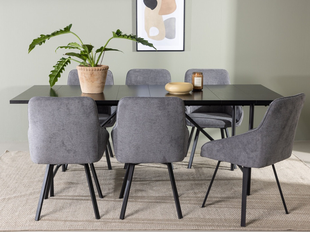 Dining set Dallas 3963 (Grey + Black)