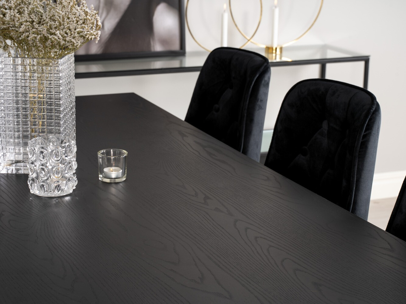 Dining set Dallas 1256 (Black + Golden)
