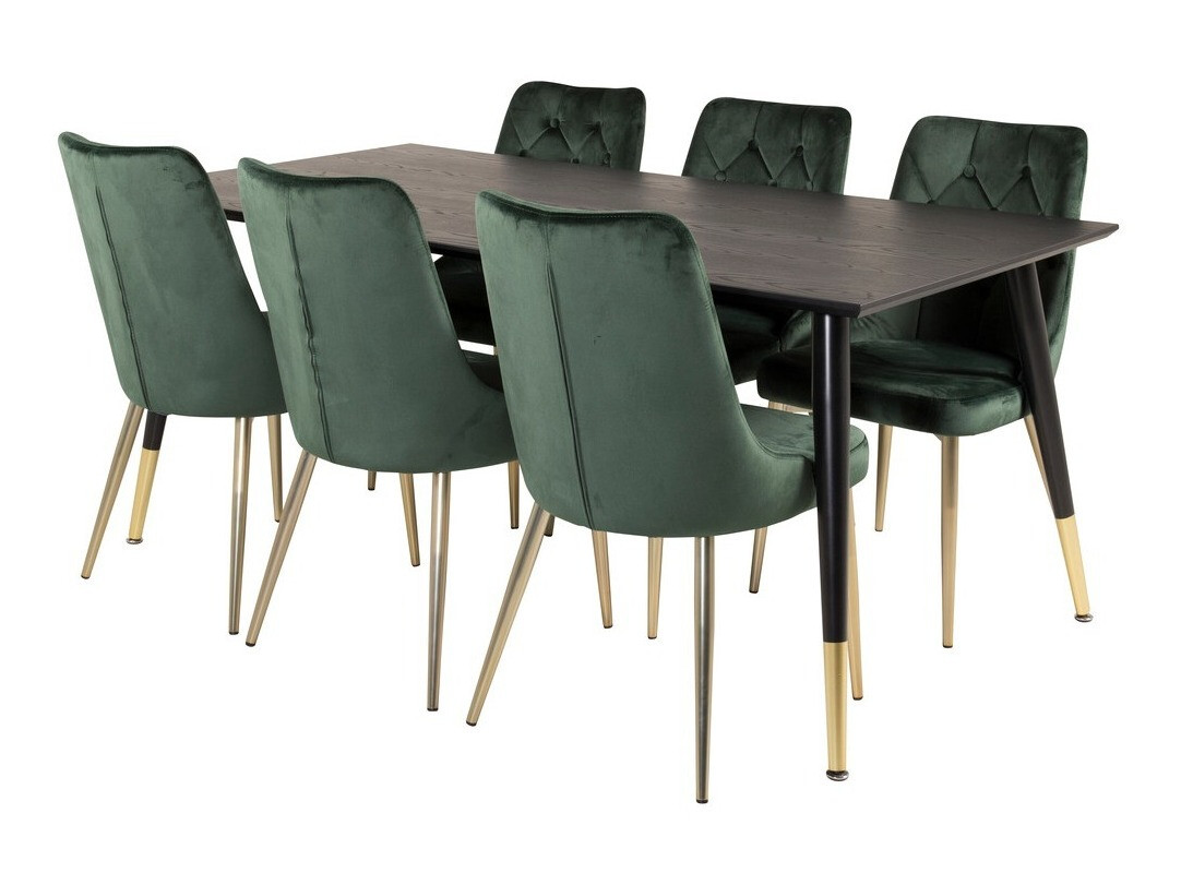 Dining set Dallas 1256 (Green + Golden)