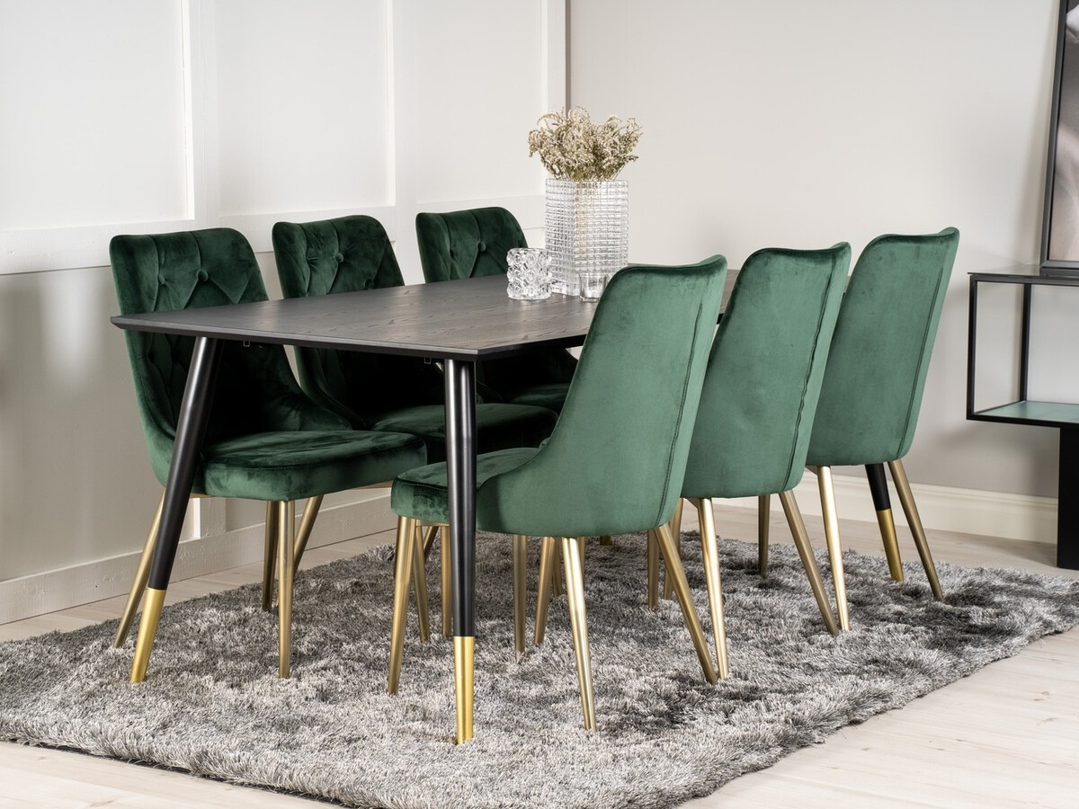 Dining set Dallas 1256 (Green + Golden)