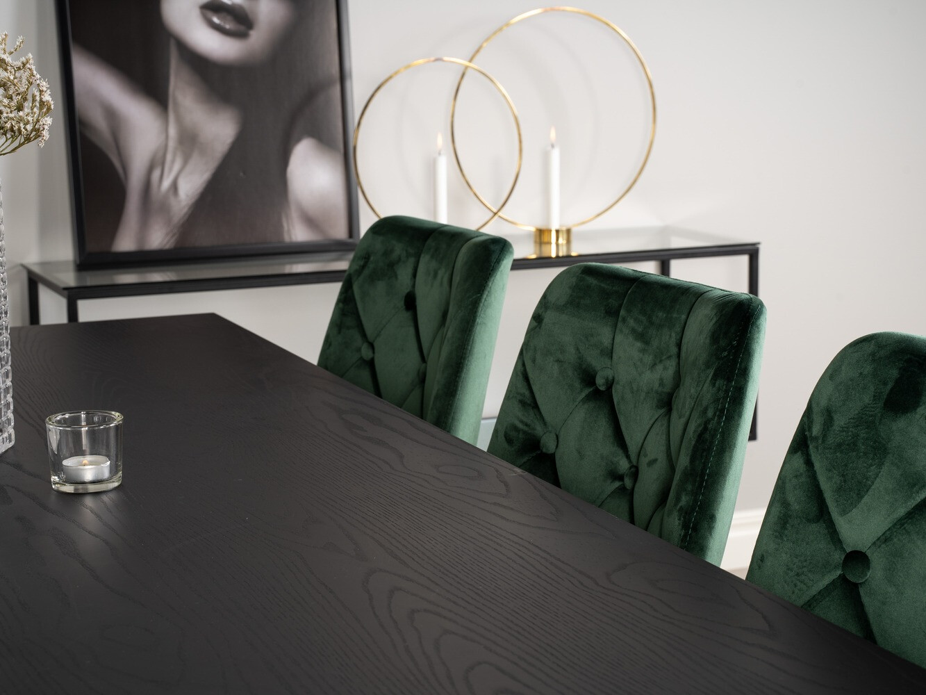 Dining set Dallas 1256 (Green + Golden)
