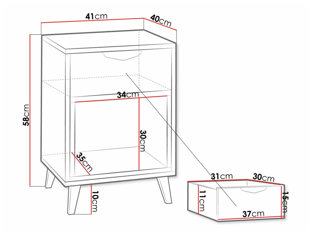 Bedside table Domvera 110