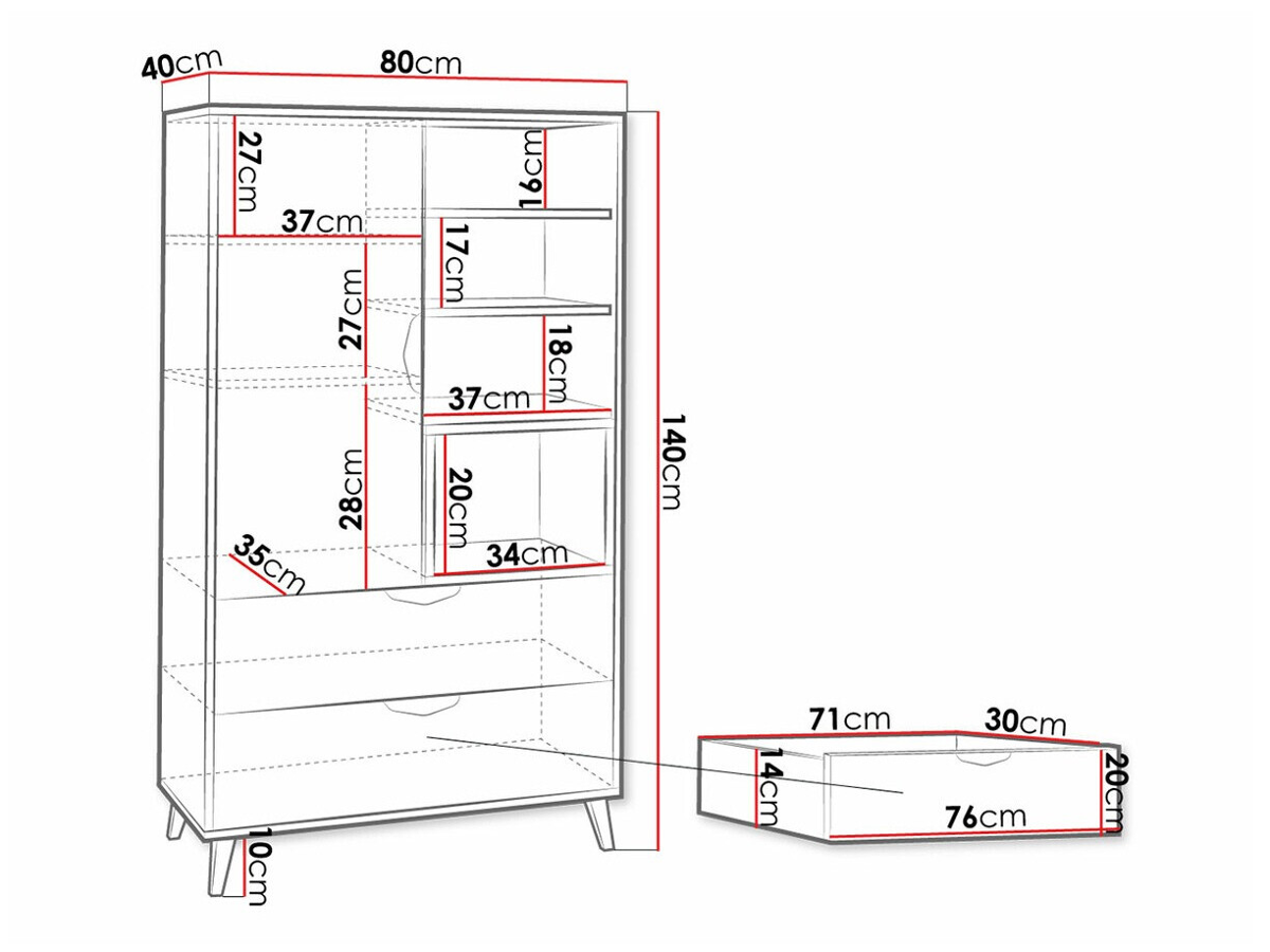 Bookcase Domvera 104