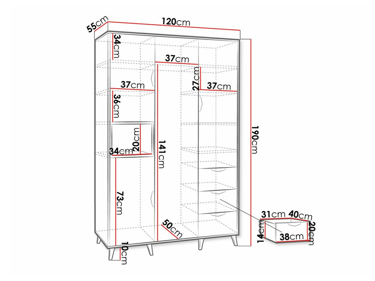 Wardrobe Domvera 100