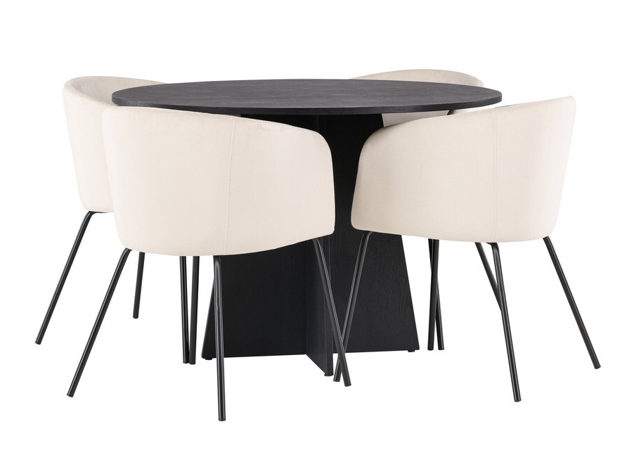 Dining set Dallas 4006 (Cream + Black)