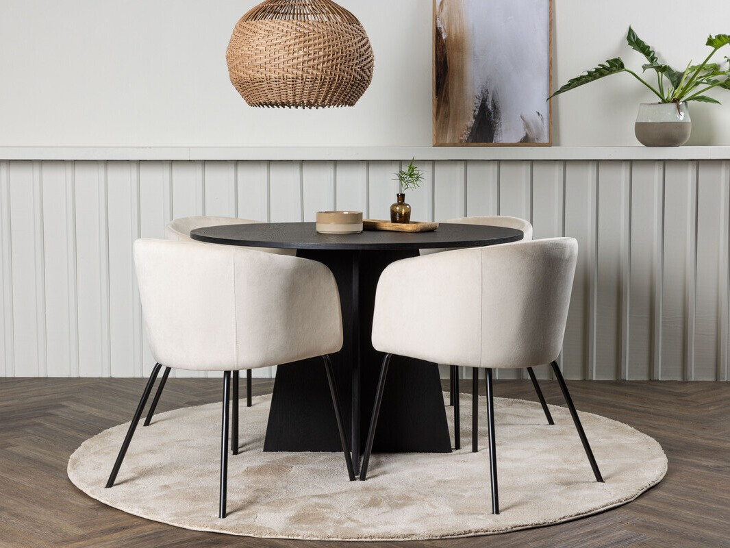 Dining set Dallas 4006 (Cream + Black)