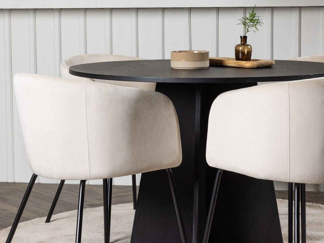 Dining set Dallas 4006 (Cream + Black)