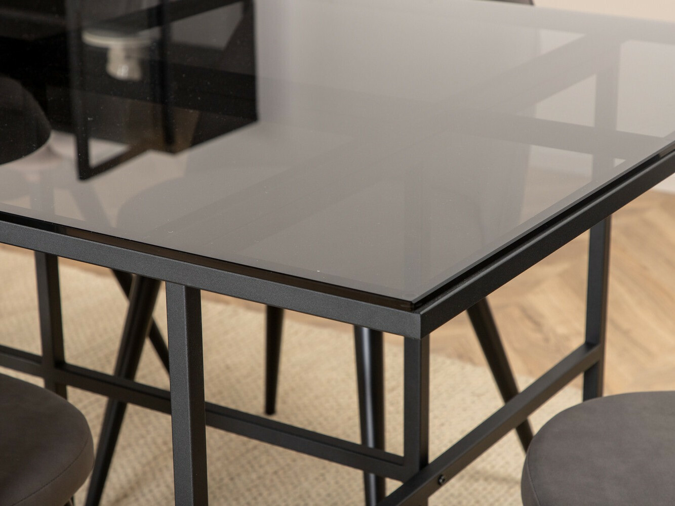 Dining set Dallas 3042 (Dark grey + Black)