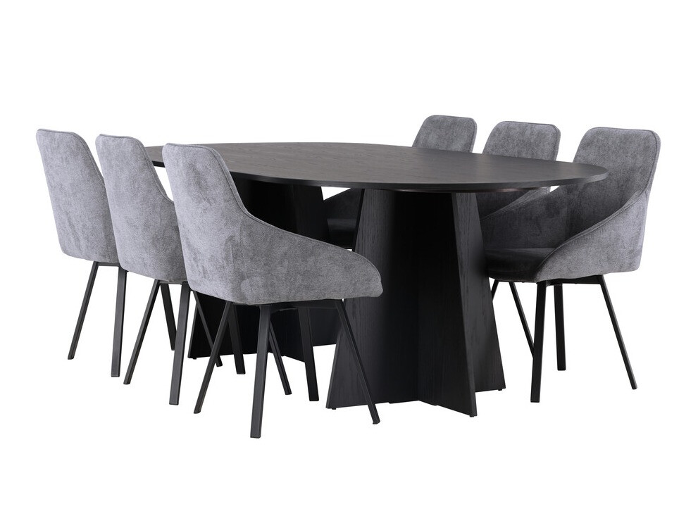 Dining set Dallas 4021 (Grey + Black)