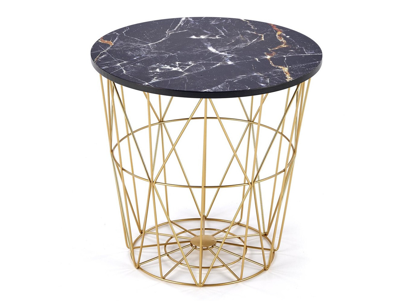 Coffee table Houston 1454 (Golden + Black marble)