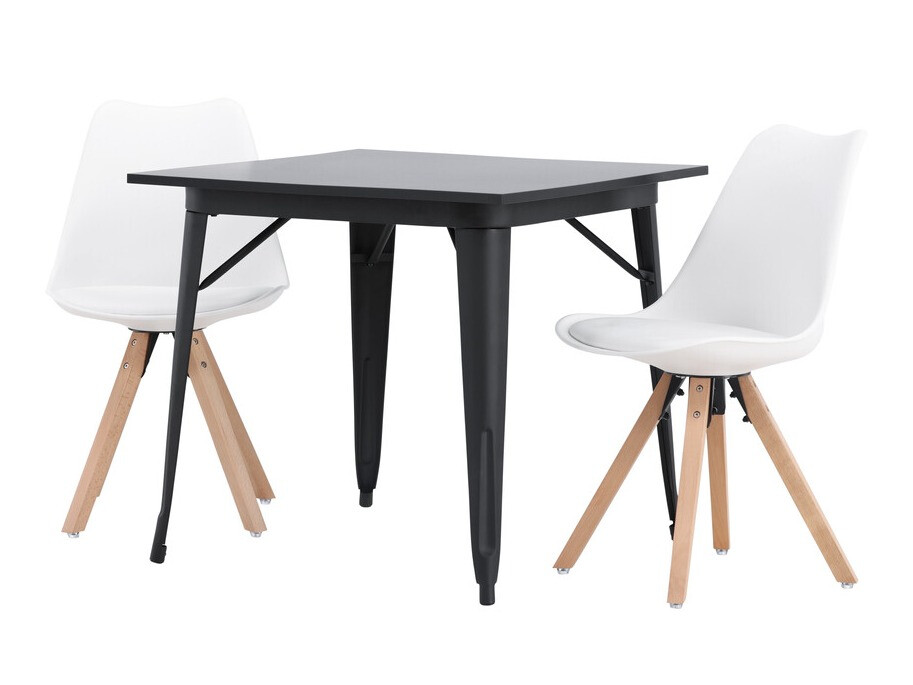 Dining set Dallas 4050 (White + Light wood)