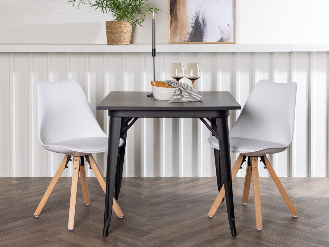 Dining set Dallas 4050 (White + Light wood)