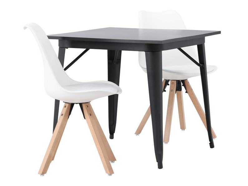 Dining set Dallas 4050 (White + Light wood)